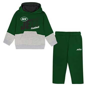 Toddler Outerstuff Green New York Jets Lineman Fleece Hoodie & Pants Set