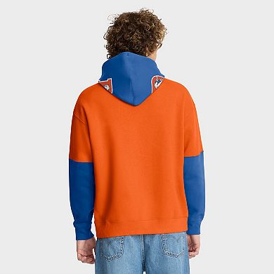 Men's Fanatics Orange Denver Broncos Helmet Retro Pullover Hoodie