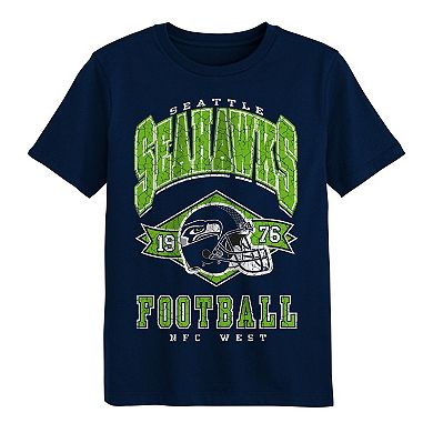 Preschool Outerstuff College Navy Seattle Seahawks Kick Off T-Shirt