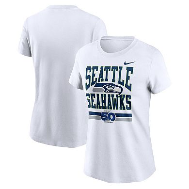 Women's Nike White Seattle Seahawks 50th Season T-Shirt