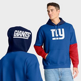 Men's Fanatics Royal New York Giants Helmet Retro Pullover Hoodie