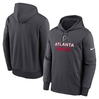 Men's Nike Anthracite Atlanta Falcons Toss Sweep Performance Pullover Hoodie