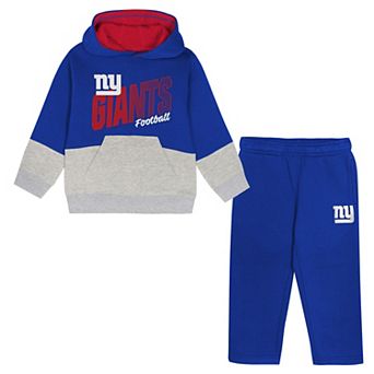 Toddler Outerstuff Royal New York Giants Lineman Fleece Hoodie & Pants Set