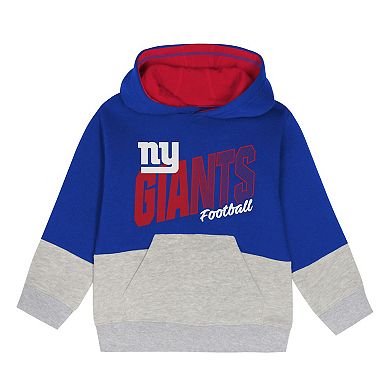 Toddler Outerstuff Royal New York Giants Lineman Fleece Hoodie & Pants Set