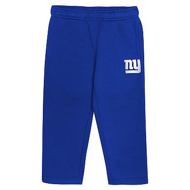 Toddler Outerstuff Royal New York Giants Lineman Fleece Hoodie & Pants Set