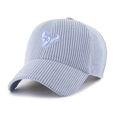 Women's '47 Light Blue Houston Texans Mellow Corduroy Clean Up Adjustable Hat