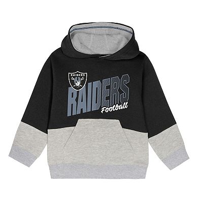 Toddler Outerstuff Black Las Vegas Raiders Lineman Fleece Hoodie & Pants Set