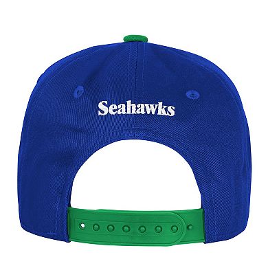 Youth Outerstuff Royal Seattle Seahawks True Retro Adjustable Hat