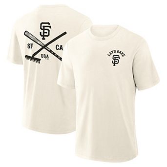 Men's Fanatics Cream San Francisco Giants Nostalgia Stadium Slub T-Shirt