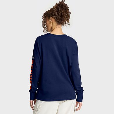 Women's Fanatics Navy Denver Broncos Hometown Legacy Long Sleeve T-Shirt
