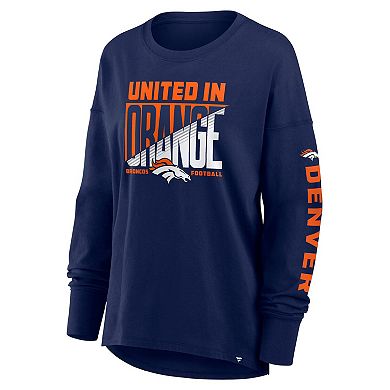 Women's Fanatics Navy Denver Broncos Hometown Legacy Long Sleeve T-Shirt