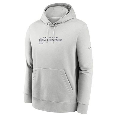 Men's Nike Gray Seattle Seahawks Edge Pack French Terry Club Pullover Hoodie