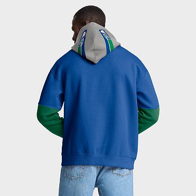 Men's Fanatics Royal Seattle Seahawks Helmet Retro Pullover Hoodie