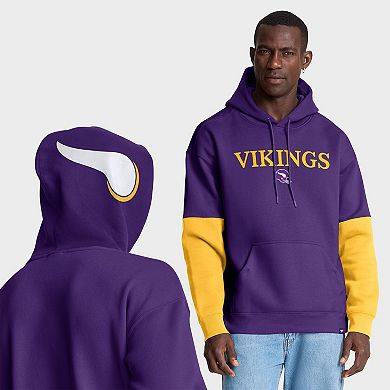 Men's Fanatics Purple Minnesota Vikings Helmet Retro Pullover Hoodie
