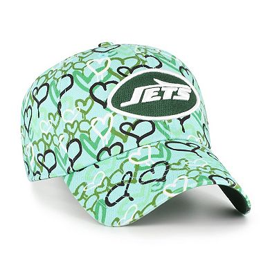 Girls Preschool '47 Green New York Jets Mural Clean Up Adjustable Hat