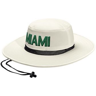Unisex adidas Cream Miami Hurricanes Wide Brim Boonie Bucket Hat