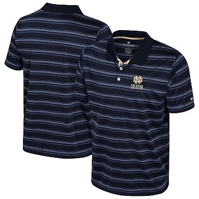 Men's Colosseum Navy Notre Dame Fighting Irish Milk Steak Polo