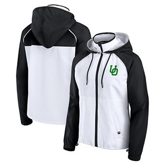 Women's Fanatics White Oregon Ducks Full-Zip Anorak Hoodie Jacket