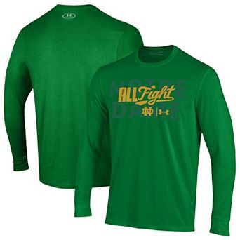 Men's Under Armour Kelly Green Notre Dame Fighting Irish All Fight Long Sleeve T-Shirt