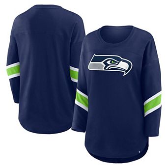 Women's Fanatics College Navy Seattle Seahawks Redzone 3/4-Sleeve T-Shirt