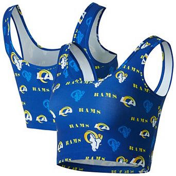 Women's Concepts Sport Royal Los Angeles Rams Mosaic Allover Print Bralette