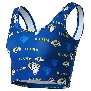 Women's Concepts Sport Royal Los Angeles Rams Mosaic Allover Print Bralette