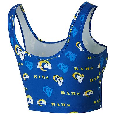 Women's Concepts Sport Royal Los Angeles Rams Mosaic Allover Print Bralette