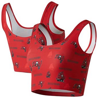 Women's Concepts Sport Red Tampa Bay Buccaneers Mosaic Allover Print Bralette