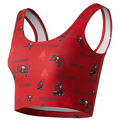 Women's Concepts Sport Red Tampa Bay Buccaneers Mosaic Allover Print Bralette