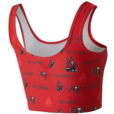 Women's Concepts Sport Red Tampa Bay Buccaneers Mosaic Allover Print Bralette