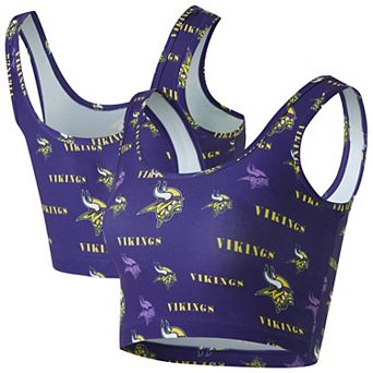 Women's Concepts Sport Purple Minnesota Vikings Mosaic Allover Print Bralette