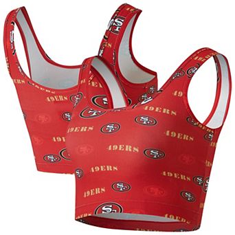 Women's Concepts Sport Scarlet San Francisco 49ers Mosaic Allover Print Bralette