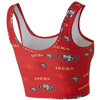 Women's Concepts Sport Scarlet San Francisco 49ers Mosaic Allover Print Bralette