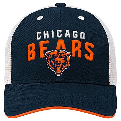 Youth Outerstuff Navy Chicago Bears Core Lockup Trucker Adjustable Hat