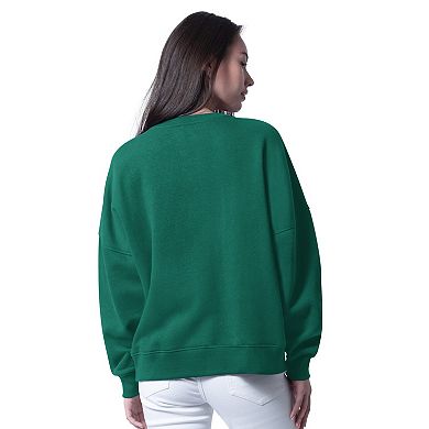 Women's G-III 4Her by Carl Banks Green New York Jets Oversized Feud Sweatshirt