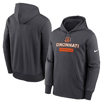 Men's Nike Anthracite Cincinnati Bengals Toss Sweep Performance Pullover Hoodie