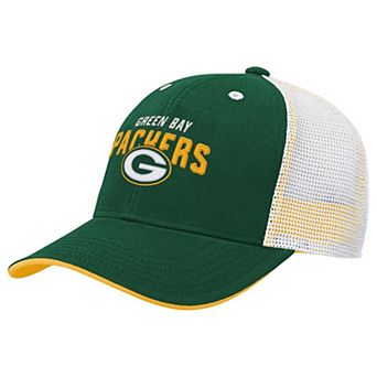 Youth Outerstuff Green Green Bay Packers Core Lockup Trucker Adjustable Hat