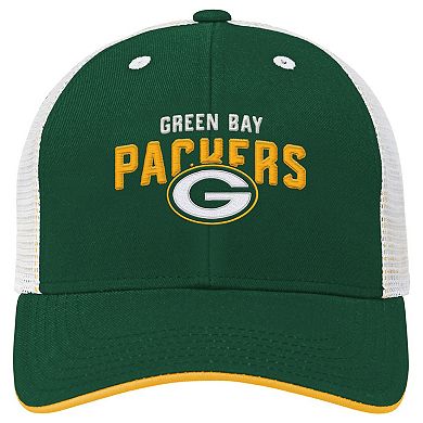 Youth Outerstuff Green Green Bay Packers Core Lockup Trucker Adjustable Hat