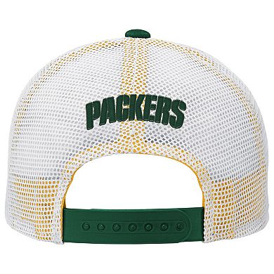 Youth Outerstuff Green Green Bay Packers Core Lockup Trucker Adjustable Hat