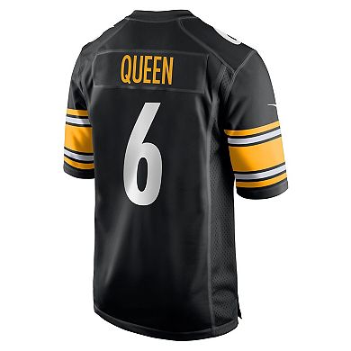 Men's Nike Patrick Queen Black Pittsburgh Steelers Game Player Jersey