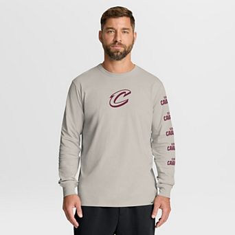 Men's Fanatics Cream Cleveland Cavaliers Crossover Collection Ball Screen Action Premium Long Sleeve T-Shirt