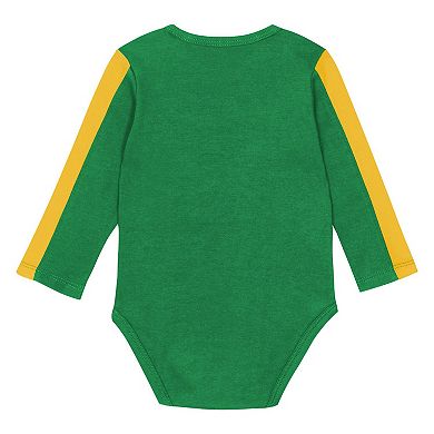 Infant Outerstuff Green/Yellow Oregon Ducks Double Down Creeper and Pants 3-Piece Set
