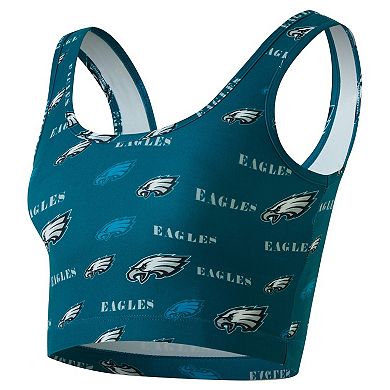 Women's Concepts Sport Midnight Green Philadelphia Eagles Mosaic Allover Print Bralette