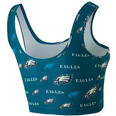 Women's Concepts Sport Midnight Green Philadelphia Eagles Mosaic Allover Print Bralette