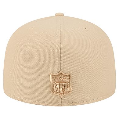 Men's New Era Light Beige Green Bay Packers Color Pack A-Frame 59FIFTY Fitted Hat