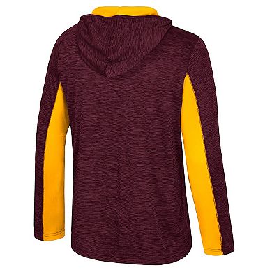 Men's Colosseum Maroon Arizona State Sun Devils Always Sunny Quarter-Zip Hoodie