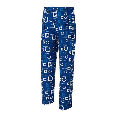 Men's Concepts Sport Royal Indianapolis Colts Mosaic All Over Print Pants