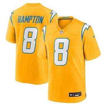 Men's Nike Omarion Hampton Gold Los Angeles Chargers Alternate Charger Power Game Player Jersey