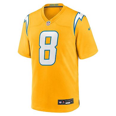 Men's Nike Omarion Hampton Gold Los Angeles Chargers Alternate Charger Power Game Player Jersey