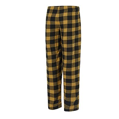 Women's Concepts Sport Black/Gold New Orleans Saints Avondale T-Shirt & Pants Flannel PJ Set